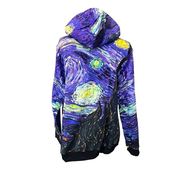 Signals Starry Night Sweatshirt Full Zip Hoodie NEW 1X - Picture 3 of 7